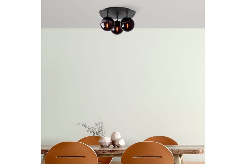 Taklampe Brønn Trippel Svart - Svart - Belysning - Innendørsbelysning & Lamper - Taklampe - Plafondlampe