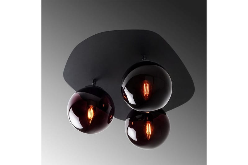 Taklampe Brønn Trippel Svart - Svart - Belysning - Innendørsbelysning & Lamper - Taklampe - Plafondlampe