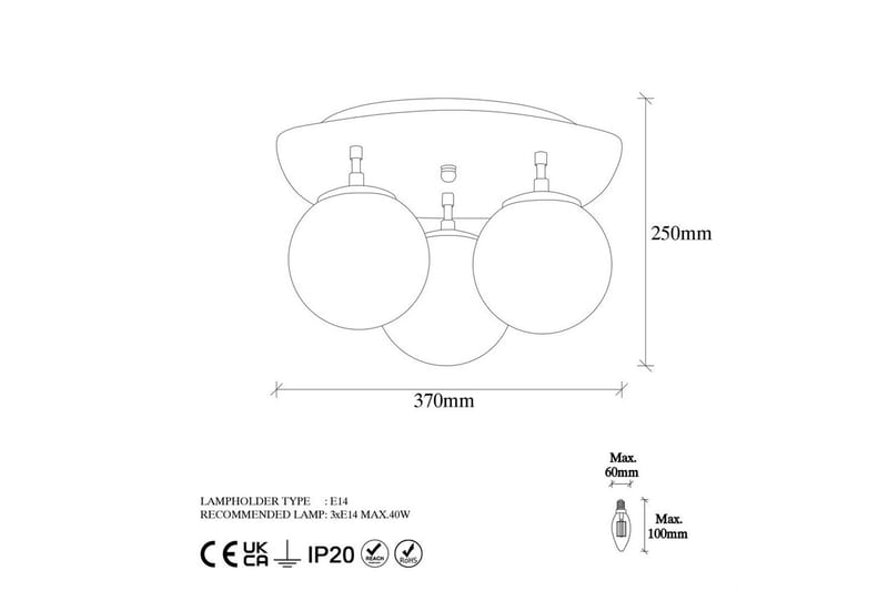 Taklampe Brønn Trippel Svart - Svart - Belysning - Innendørsbelysning & Lamper - Taklampe - Plafondlampe