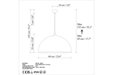 Taklampe Brena Enkelt Sokkel Antikvitet - Brun - Belysning - Innendørsbelysning & Lamper - Taklampe - Pendellamper & Hengelamper