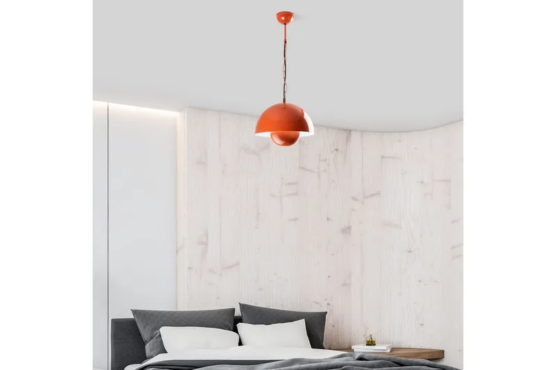 Taklampe Brena Enkelt Sokkel Oransje - Oransje - Belysning - Innendørsbelysning & Lamper - Taklampe - Pendellamper & Hengelamper