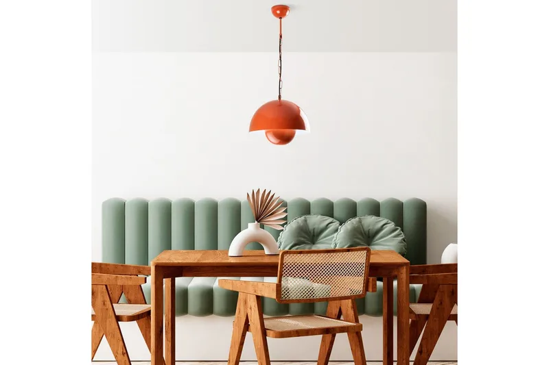 Taklampe Brena Enkelt Sokkel Oransje - Oransje - Belysning - Innendørsbelysning & Lamper - Taklampe - Pendellamper & Hengelamper