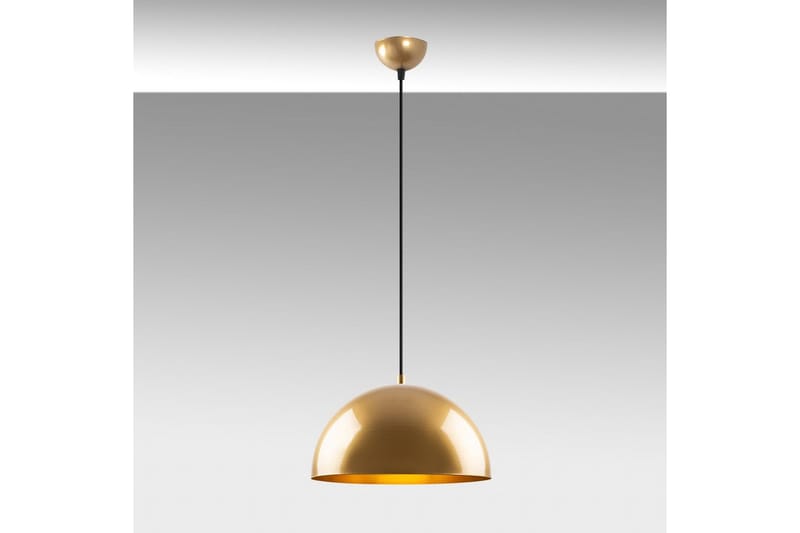 Taklampe Brena Gull Enkelt Sokkel - 30 x 30 x 111 cm - Belysning - Innendørsbelysning & Lamper - Taklampe - Pendellamper & Hengelamper