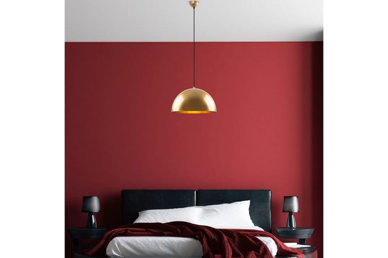 Taklampe Brena Gull Enkelt Sokkel - 40 x 40 x 116 cm - Belysning - Innendørsbelysning & Lamper - Taklampe - Pendellamper & Hengelamper