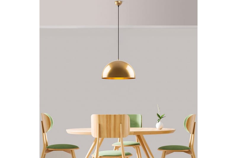 Taklampe Brena Gull Enkelt Sokkel - 40 x 40 x 116 cm - Belysning - Innendørsbelysning & Lamper - Taklampe - Pendellamper & Hengelamper