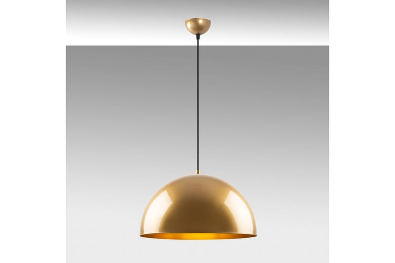 Taklampe Brena Gull Enkelt Sokkel - 40 x 40 x 116 cm - Belysning - Innendørsbelysning & Lamper - Taklampe - Pendellamper & Hengelamper