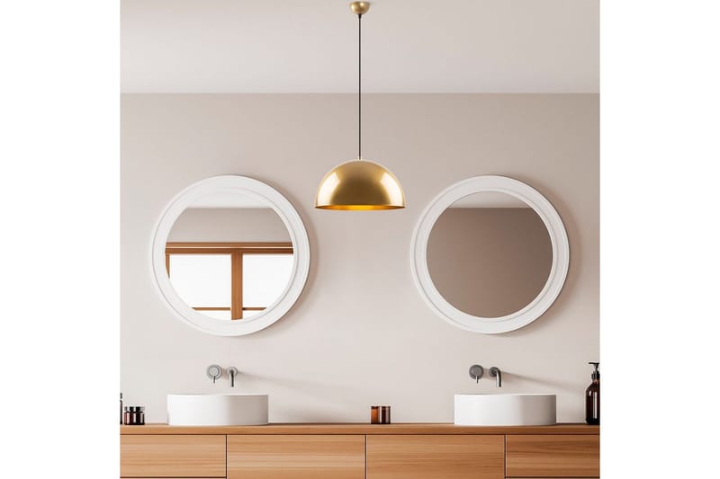 Taklampe Brena Gull Enkelt Sokkel - 40 x 40 x 116 cm - Belysning - Innendørsbelysning & Lamper - Taklampe - Pendellamper & Hengelamper