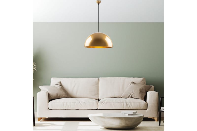 Taklampe Brena Gull Enkelt Sokkel - 50 x 50 x 121 cm - Belysning - Innendørsbelysning & Lamper - Taklampe - Pendellamper & Hengelamper