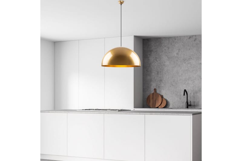 Taklampe Brena Gull Enkelt Sokkel - 60 x 60 x 126 cm - Belysning - Innendørsbelysning & Lamper - Taklampe - Pendellamper & Hengelamper