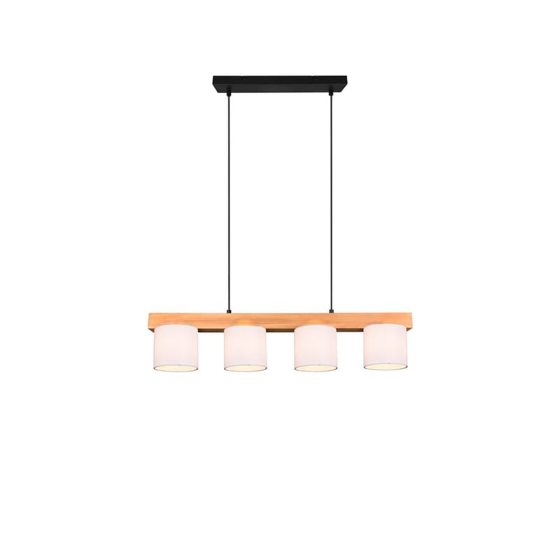 Taklampe Cameron - Hvit/tre - Belysning - Innendørsbelysning & Lamper - Taklampe - Pendellamper & Hengelamper