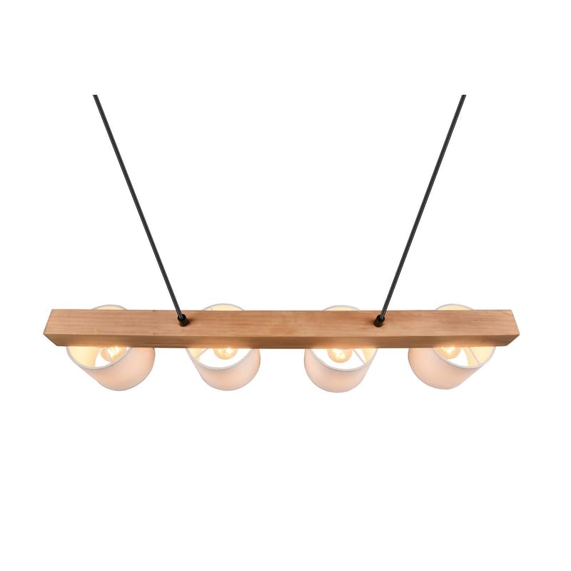 Taklampe Cameron - Hvit/tre - Belysning - Innendørsbelysning & Lamper - Taklampe - Pendellamper & Hengelamper