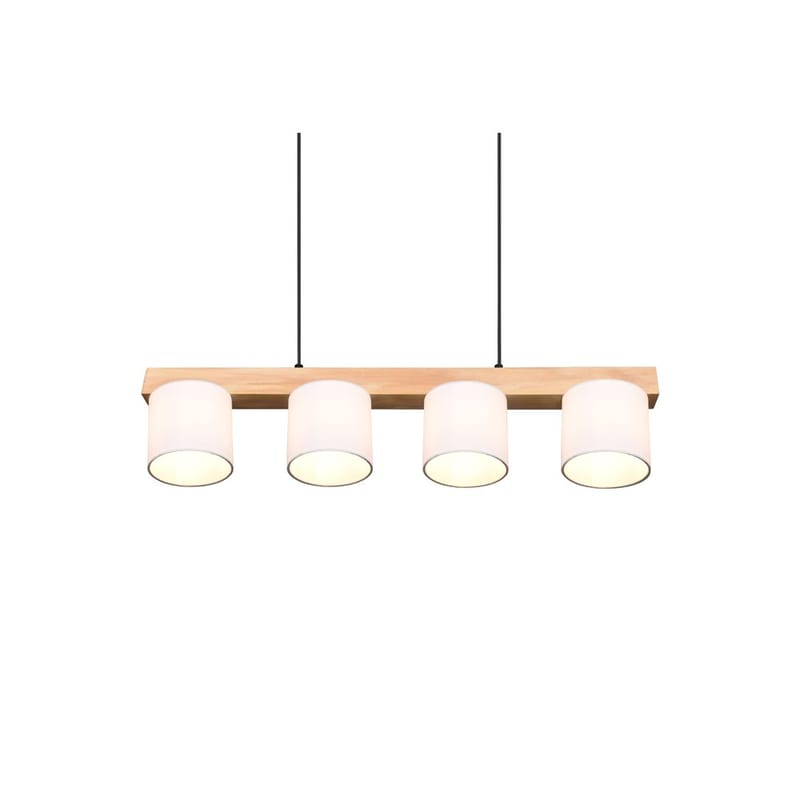 Taklampe Cameron - Hvit/tre - Belysning - Innendørsbelysning & Lamper - Taklampe - Pendellamper & Hengelamper
