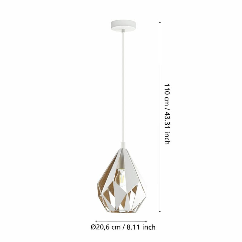 Taklampe Carlton - 20/5 cm - Belysning - Innendørsbelysning & Lamper - Taklampe - Pendellamper & Hengelamper