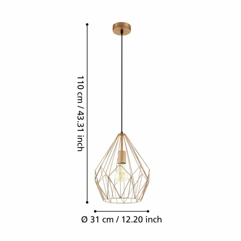 Taklampe Carlton - Kobber - Belysning - Innendørsbelysning & Lamper - Taklampe - Pendellamper & Hengelamper