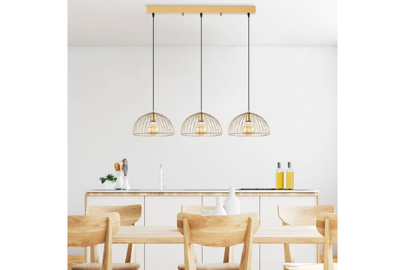 Taklampe Corva Skinnende Gull Horisontal base - Horisontal base - Belysning - Innendørsbelysning & Lamper - Taklampe - Pendellamper & Hengelamper