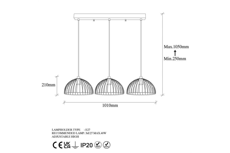 Taklampe Corva Skinnende Gull Horisontal base - Horisontal base - Belysning - Innendørsbelysning & Lamper - Taklampe - Pendellamper & Hengelamper