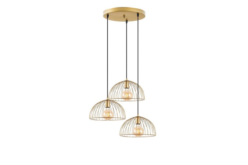Taklampe Corva Skinnende Gull Sirkelbase - Sirkelbase - Belysning - Innendørsbelysning & Lamper - Taklampe - Pendellamper & Hengelamper