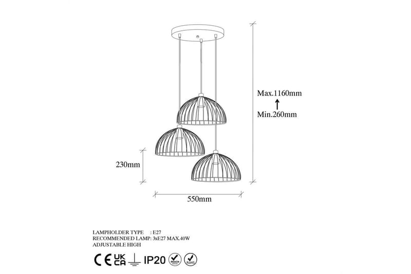 Taklampe Corva Skinnende Gull Sirkelbase - Sirkelbase - Belysning - Innendørsbelysning & Lamper - Taklampe - Pendellamper & Hengelamper