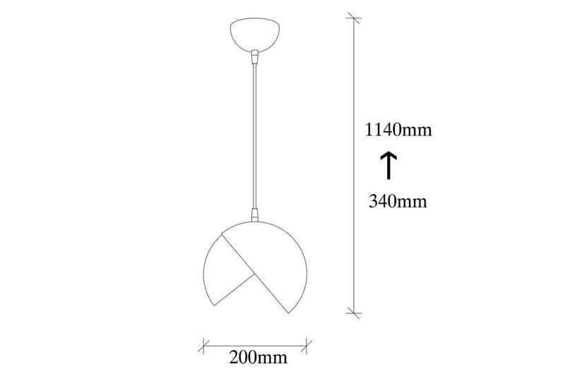 Taklampe Dalenor Svart / Gull Enkeltkontakt - Enkeltkontakt - Belysning - Innendørsbelysning & Lamper - Taklampe - Pendellamper & Hengelamper