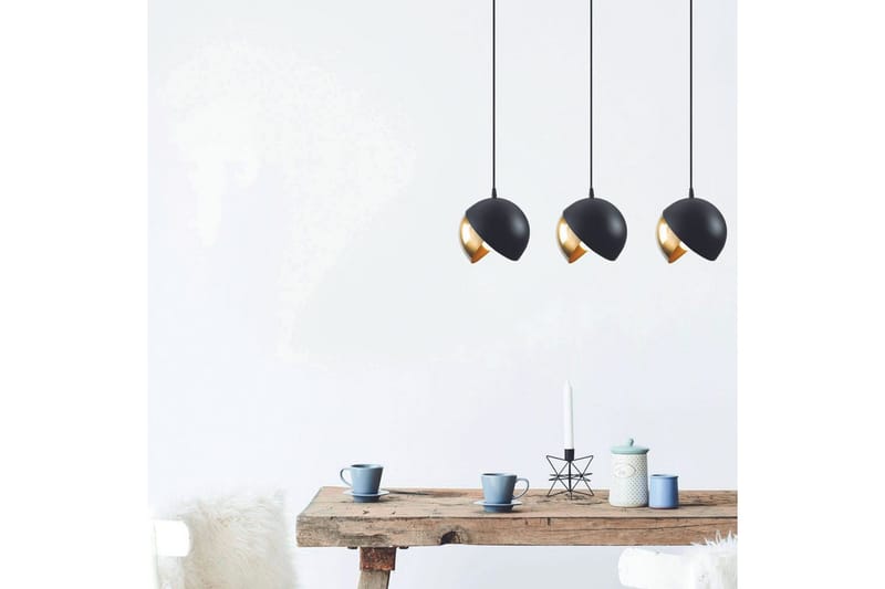 Taklampe Dalenor Svart / Gull Tre Stikkontakt - Tre Stikkontakt - Belysning - Innendørsbelysning & Lamper - Taklampe - Pendellamper & Hengelamper