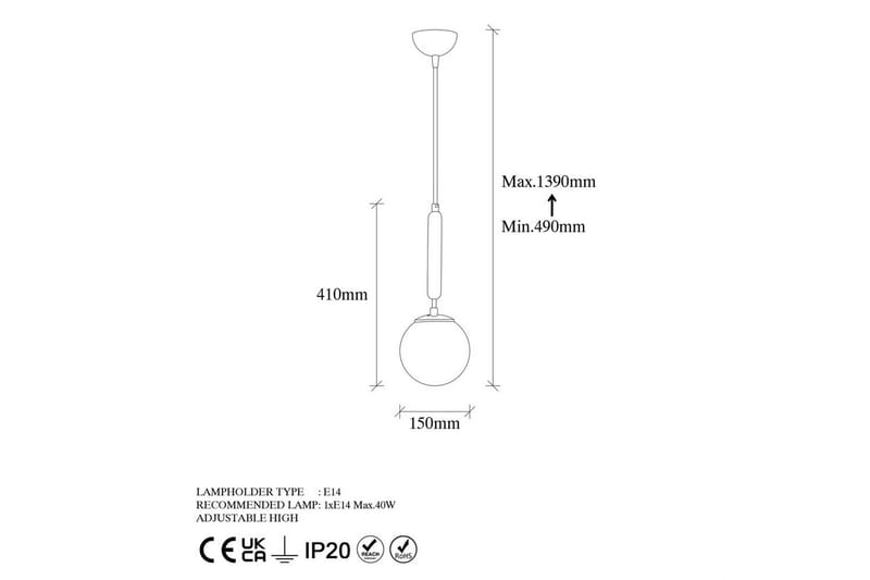 Taklampe Darna Svart - Svart - Belysning - Innendørsbelysning & Lamper - Taklampe - Pendellamper & Hengelamper