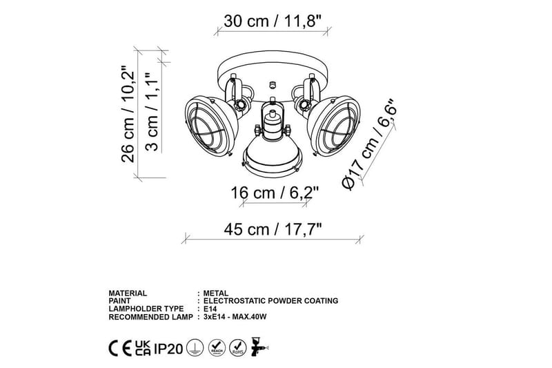 Taklampe Desten Svart - Svart - Belysning - Innendørsbelysning & Lamper - Taklampe - Plafondlampe