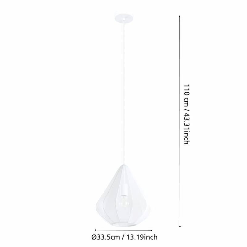 Taklampe Dolwen - Hvit, 335 mm - Belysning - Innendørsbelysning & Lamper - Taklampe - Pendellamper & Hengelamper