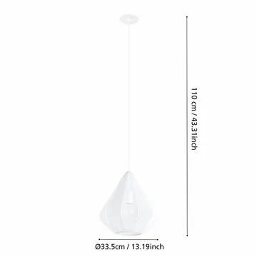 Taklampe Dolwen - Hvit, 335 mm - Belysning - Innendørsbelysning & Lamper - Taklampe - Pendellamper & Hengelamper