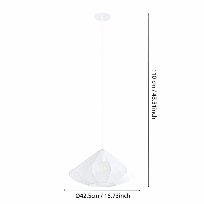 Taklampe Dolwen - Hvit, 425 mm - Belysning - Innendørsbelysning & Lamper - Taklampe - Pendellamper & Hengelamper