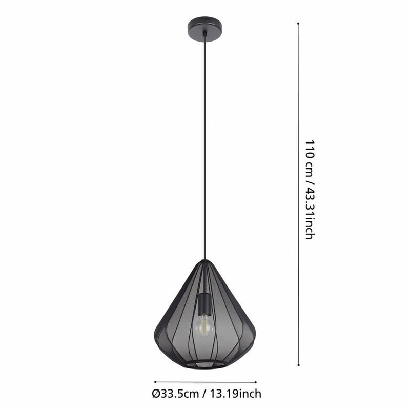 Taklampe Dolwen - Sort, 335 mm - Belysning - Innendørsbelysning & Lamper - Taklampe - Pendellamper & Hengelamper