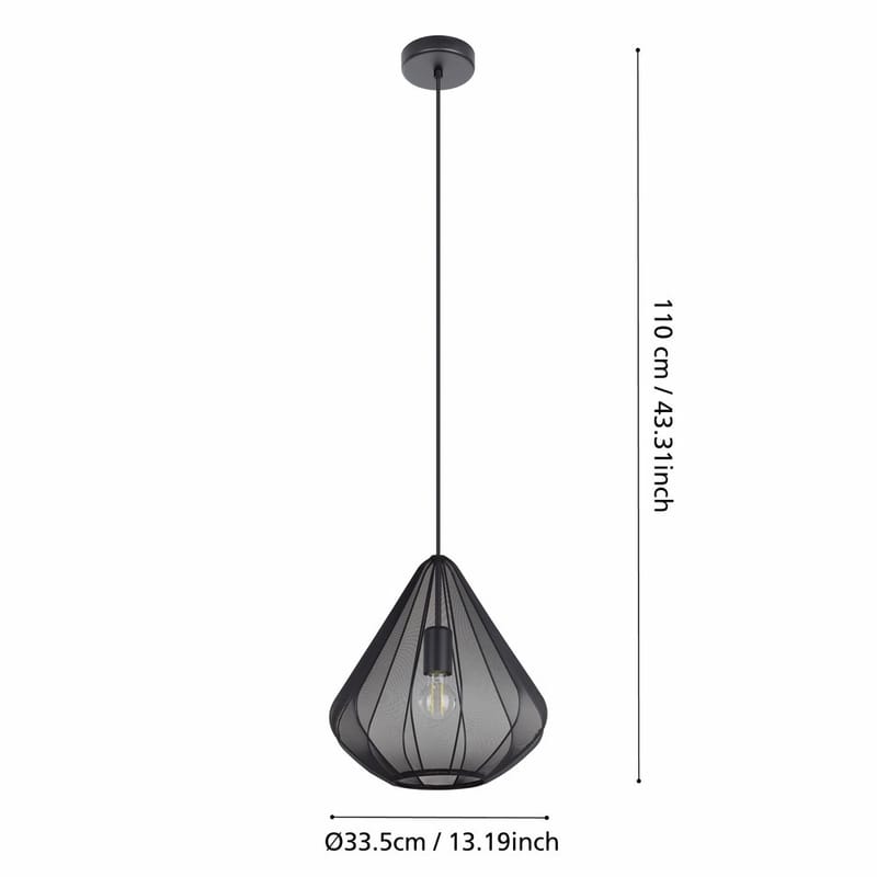 Taklampe Dolwen - Sort, 335 mm - Belysning - Innendørsbelysning & Lamper - Taklampe - Pendellamper & Hengelamper