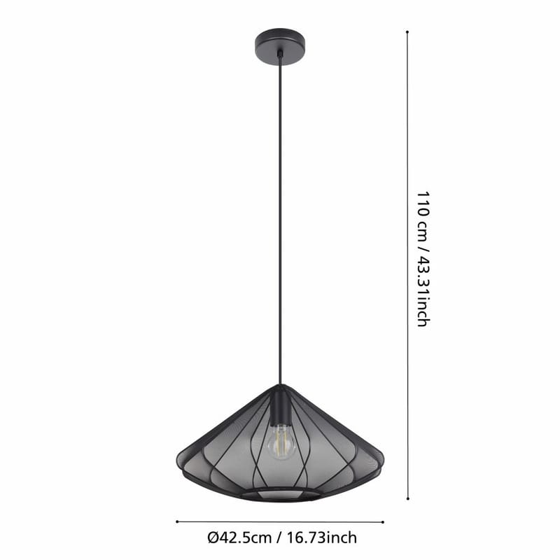 Taklampe Dolwen - Sort, 425 mm - Belysning - Innendørsbelysning & Lamper - Taklampe - Pendellamper & Hengelamper