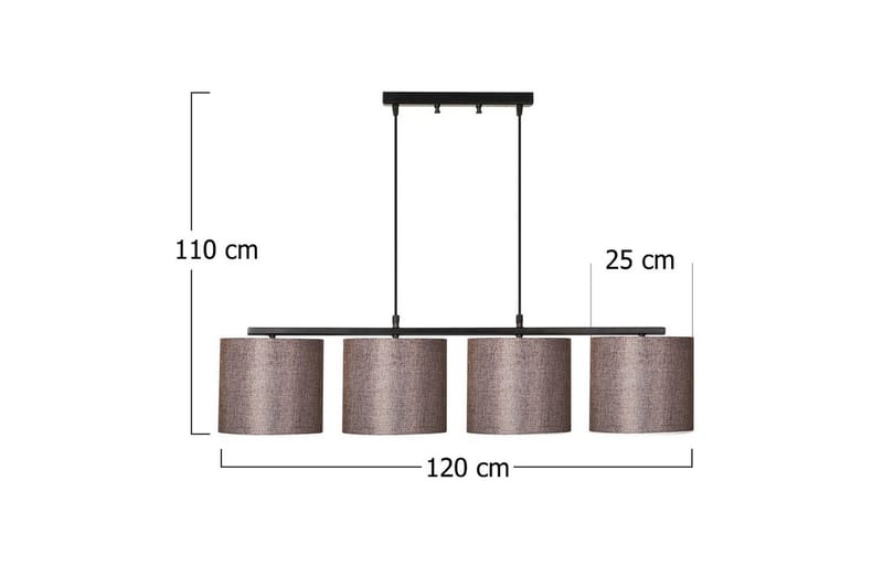 Taklampe Donria Svart / Brun - Brun/Svart - Belysning - Innendørsbelysning & Lamper - Taklampe - Pendellamper & Hengelamper