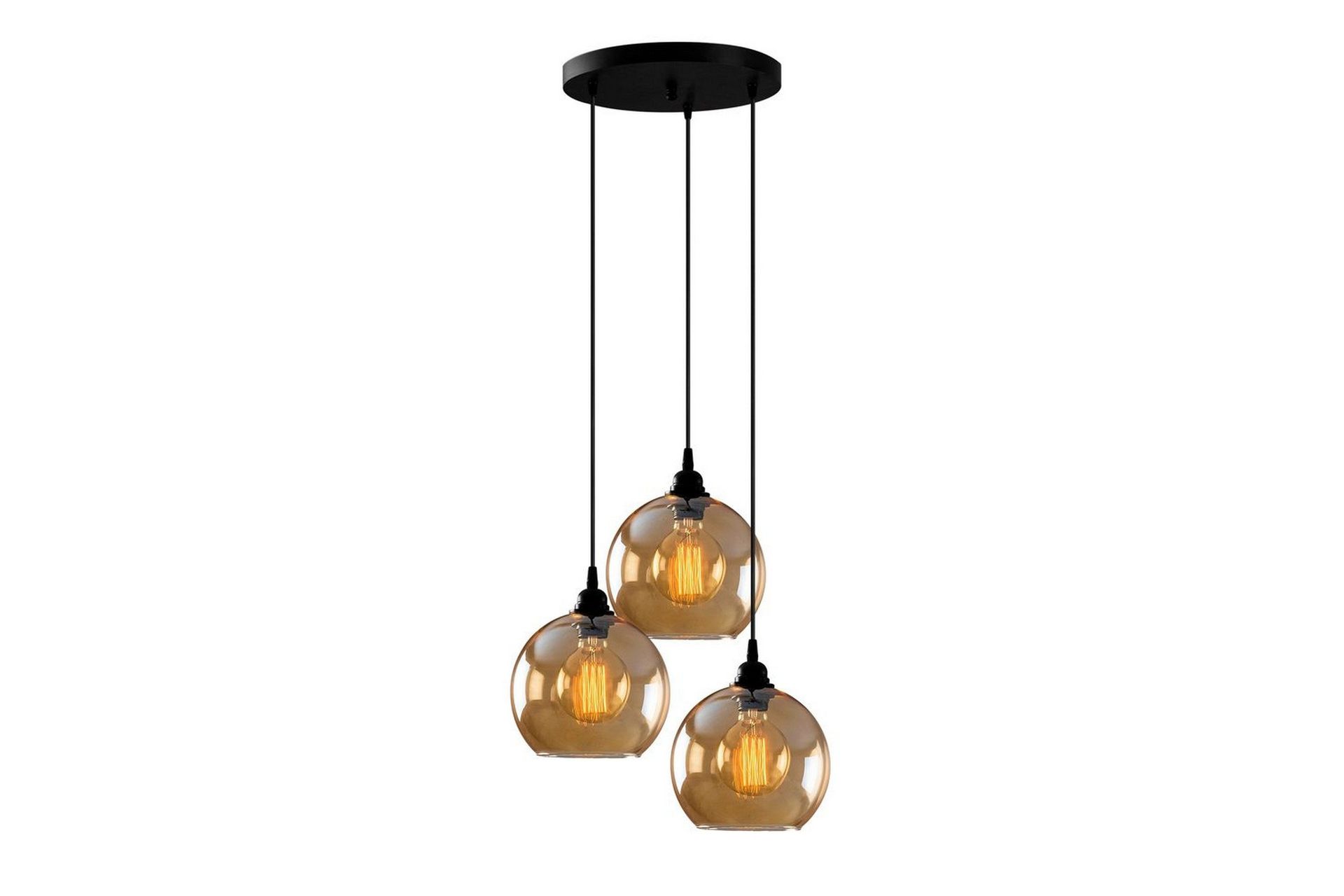 Taklampe Elanorstead Tre Gull / Svart - Gull/Svart