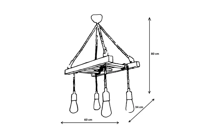 Taklampe Eluna Valnøtt - Brun - Belysning - Innendørsbelysning & Lamper - Taklampe - Pendellamper & Hengelamper