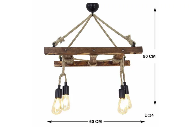 Taklampe Eluna Valnøtt - Brun - Belysning - Innendørsbelysning & Lamper - Taklampe - Pendellamper & Hengelamper