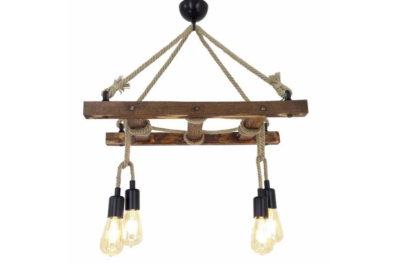 Taklampe Eluna Valnøtt, Brun