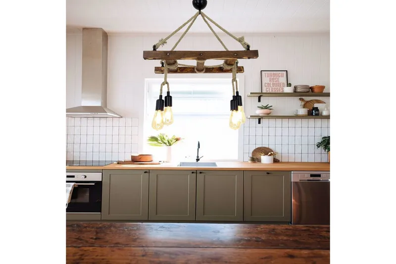 Taklampe Eluna Valnøtt - Brun - Belysning - Innendørsbelysning & Lamper - Taklampe - Pendellamper & Hengelamper