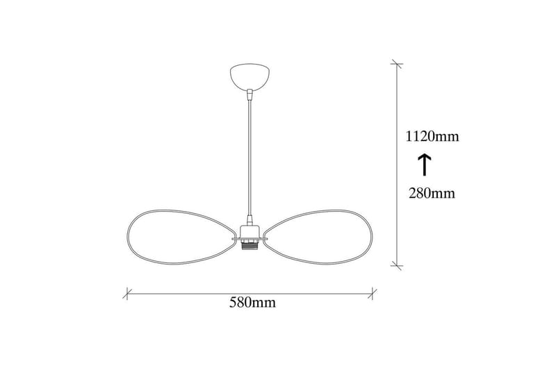 Taklampe Emrith Svart - Svart - Belysning - Innendørsbelysning & Lamper - Taklampe - Pendellamper & Hengelamper