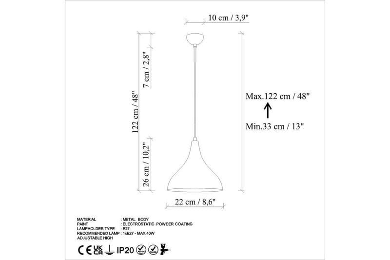 Taklampe Enlith Antiquation - Antrasitt - Belysning - Innendørsbelysning & Lamper - Taklampe - Pendellamper & Hengelamper
