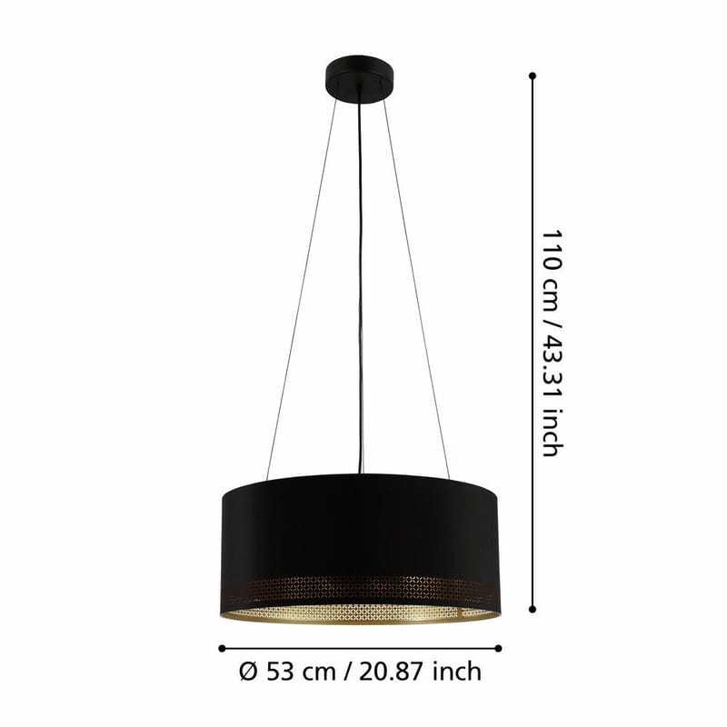 Taklampe Esteperra med 3 lamper - 53 cm - Belysning - Innendørsbelysning & Lamper - Taklampe - Pendellamper & Hengelamper