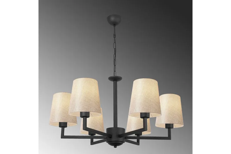 Taklampe Fenda Svart / Krem - Svart - Belysning - Innendørsbelysning & Lamper - Taklampe - Pendellamper & Hengelamper