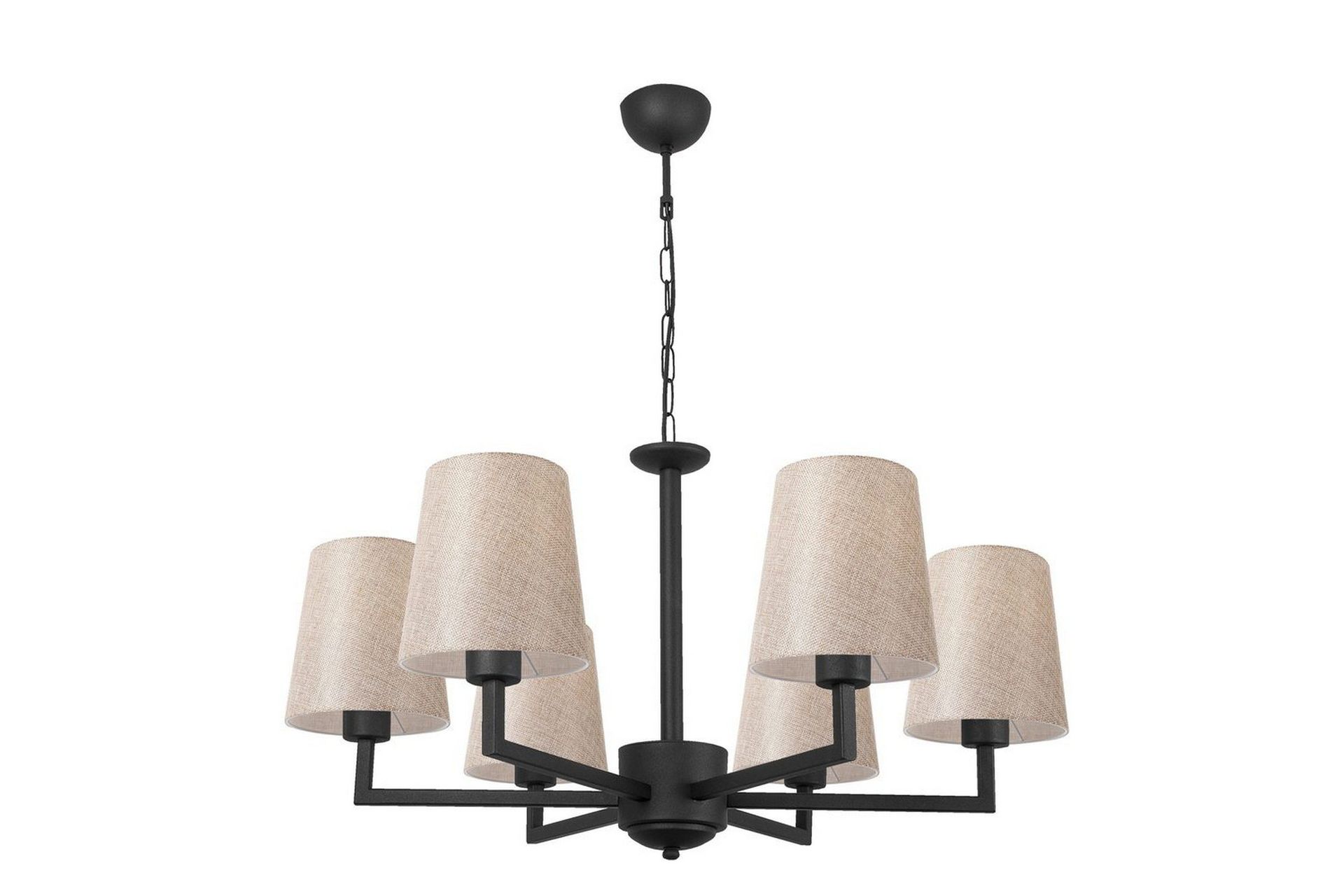 Taklampe Fenda Svart / Krem - Svart