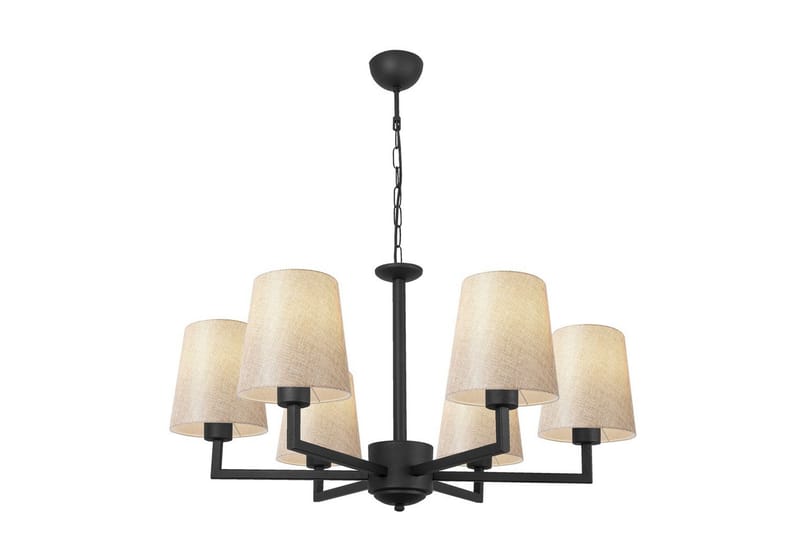 Taklampe Fenda Svart / Krem - Svart - Belysning - Innendørsbelysning & Lamper - Taklampe - Pendellamper & Hengelamper