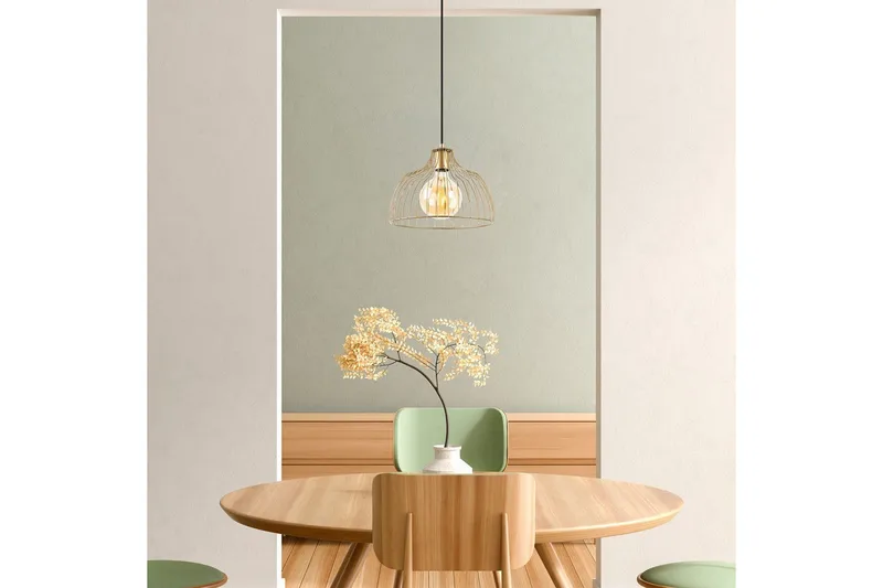 Taklampe Gertie Skinnende Gull - Gull - Belysning - Innendørsbelysning & Lamper - Taklampe - Pendellamper & Hengelamper