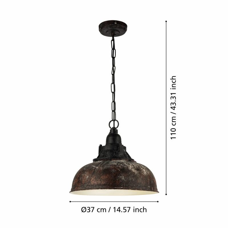 Taklampe Grantham - 37 cm - Belysning - Innendørsbelysning & Lamper - Taklampe - Pendellamper & Hengelamper