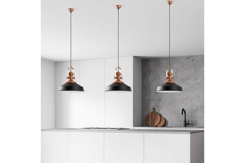 Taklampe Håndverk Svart - Svart - Belysning - Innendørsbelysning & Lamper - Taklampe - Pendellamper & Hengelamper