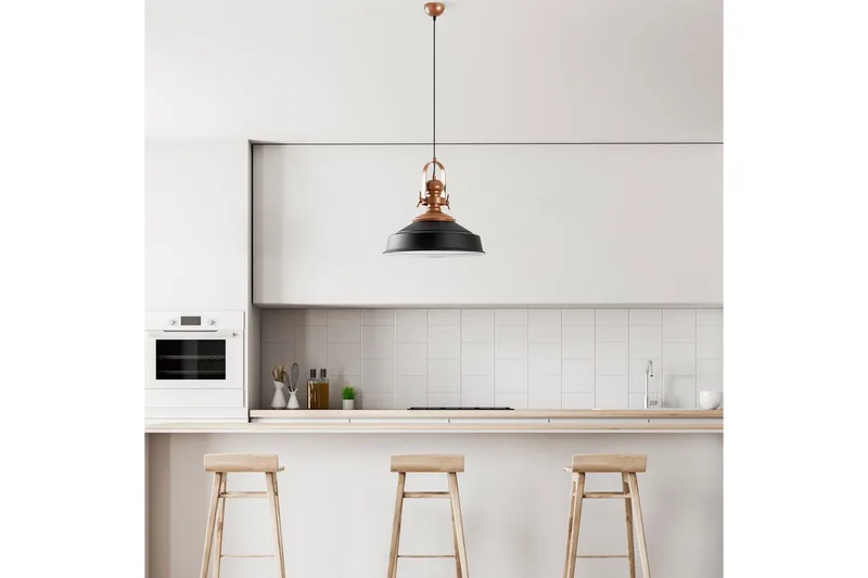 Taklampe Håndverk Svart - Svart - Belysning - Innendørsbelysning & Lamper - Taklampe - Pendellamper & Hengelamper