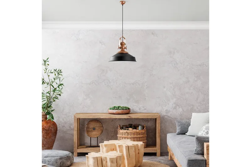 Taklampe Håndverk Svart - Svart - Belysning - Innendørsbelysning & Lamper - Taklampe - Pendellamper & Hengelamper