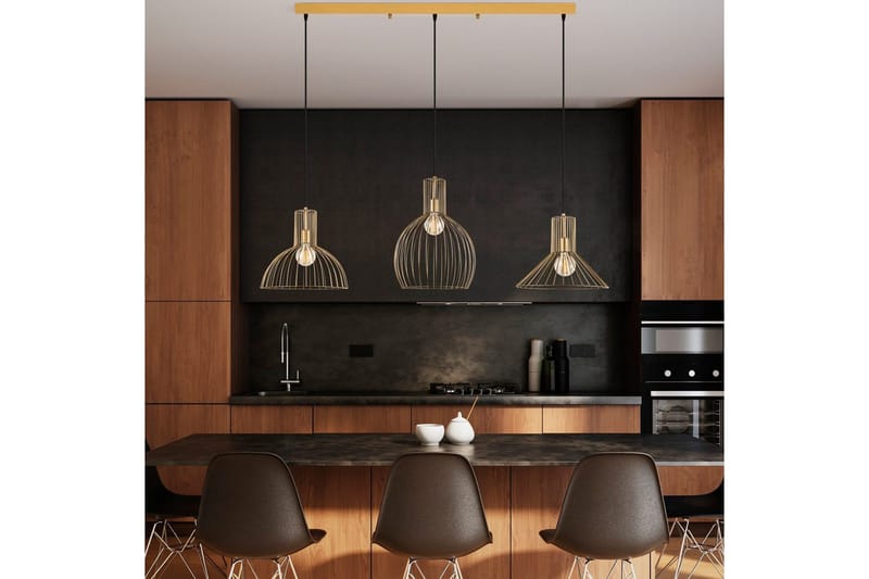 Taklampe Halven Gull - Gull - Belysning - Innendørsbelysning & Lamper - Taklampe - Pendellamper & Hengelamper